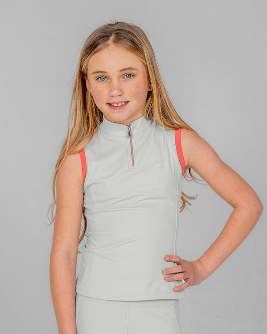 Tide Kids Sleeveless Training Top - Shell Grey