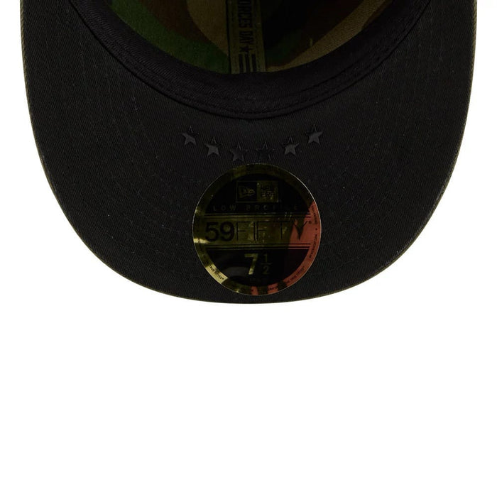 Pictured is this MLB Armed Forces Day 2026 Detroit Tigers Low Profile 59FIFTY Fitted cap in green. 2
