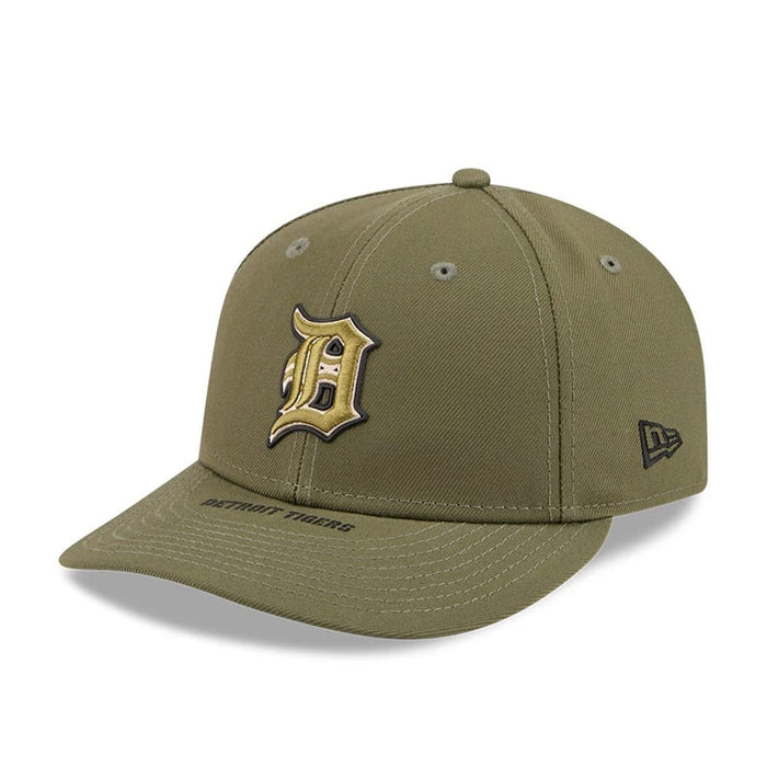 Pictured is this MLB Armed Forces Day 2026 Detroit Tigers Low Profile 59FIFTY Fitted cap in green. 4