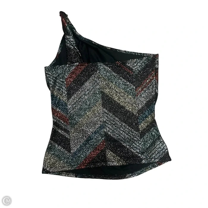 Top Sleeveless By Me & Thee In Blue & Silver, Size: M