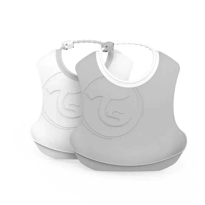 Twistshake Bib 4+M, Grey/White