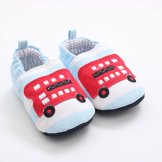 Unisex Cartoon Cotton Shoes 0-12 Months | Soft Sole Pre-Walker Shoes