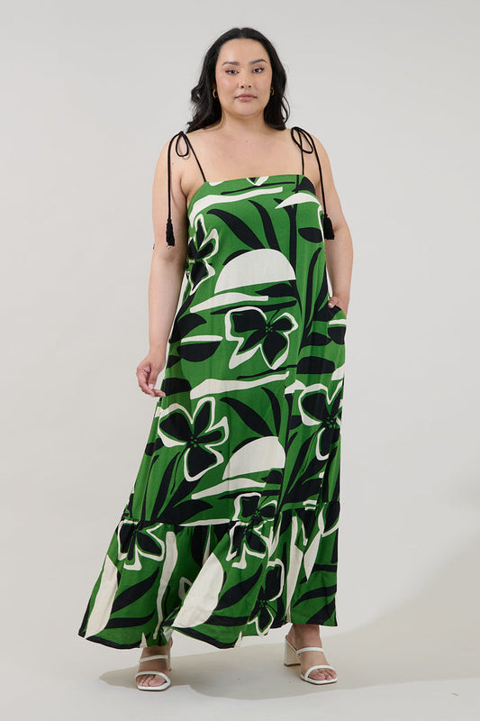 Veth Shift Maxi Dress Rainforest Curve