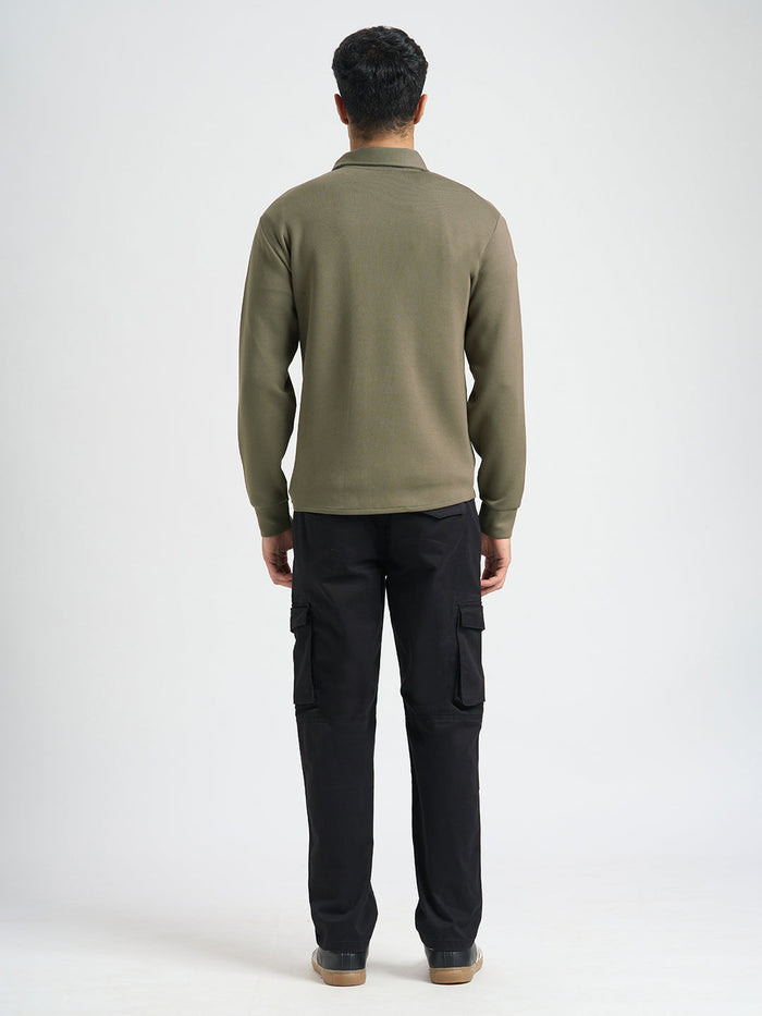 Viscose Blend Full Zip Sweat Jacket