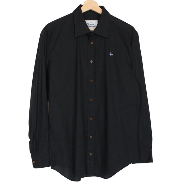 Vivienne Westwood Black Long Sleeve Orb Cotton Shirt