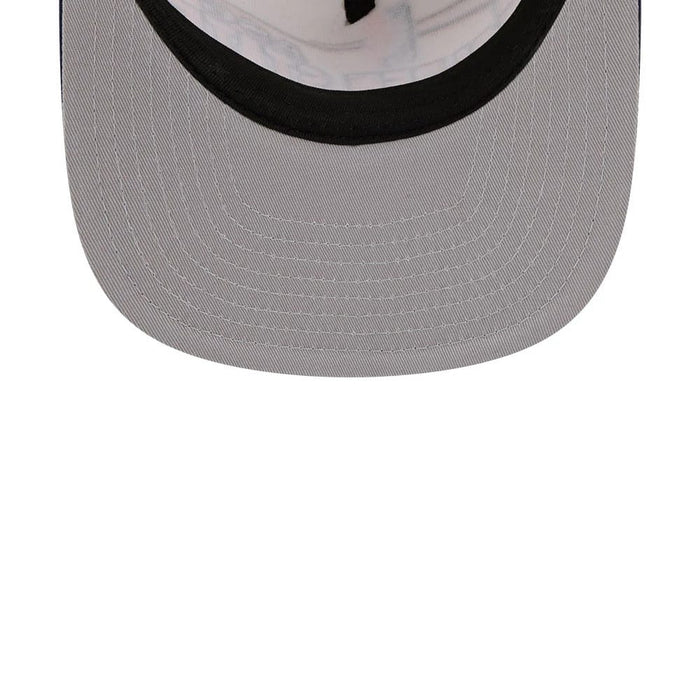 Pictured is this NBA Hardwood Classic All Star Game Golden State Warriors 9FIFTY A-Frame Snapback cap in white. 2