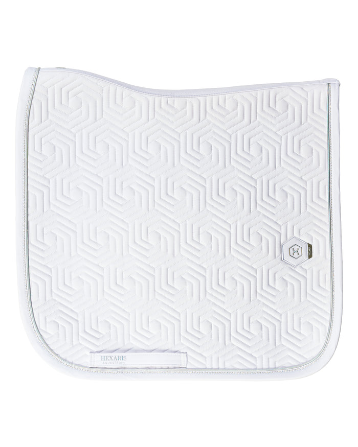 White Aurora Competition Saddle Pad – White