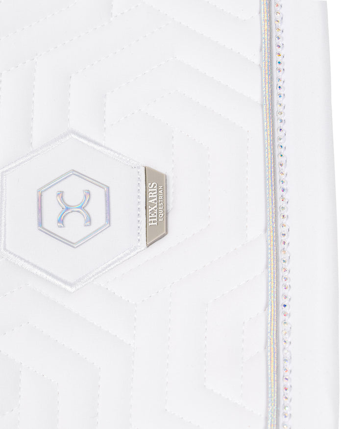 White Aurora Competition Saddle Pad – White