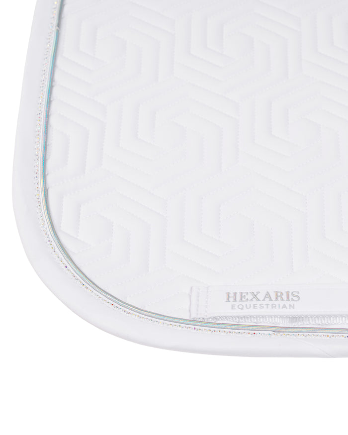 White Aurora Competition Saddle Pad – White