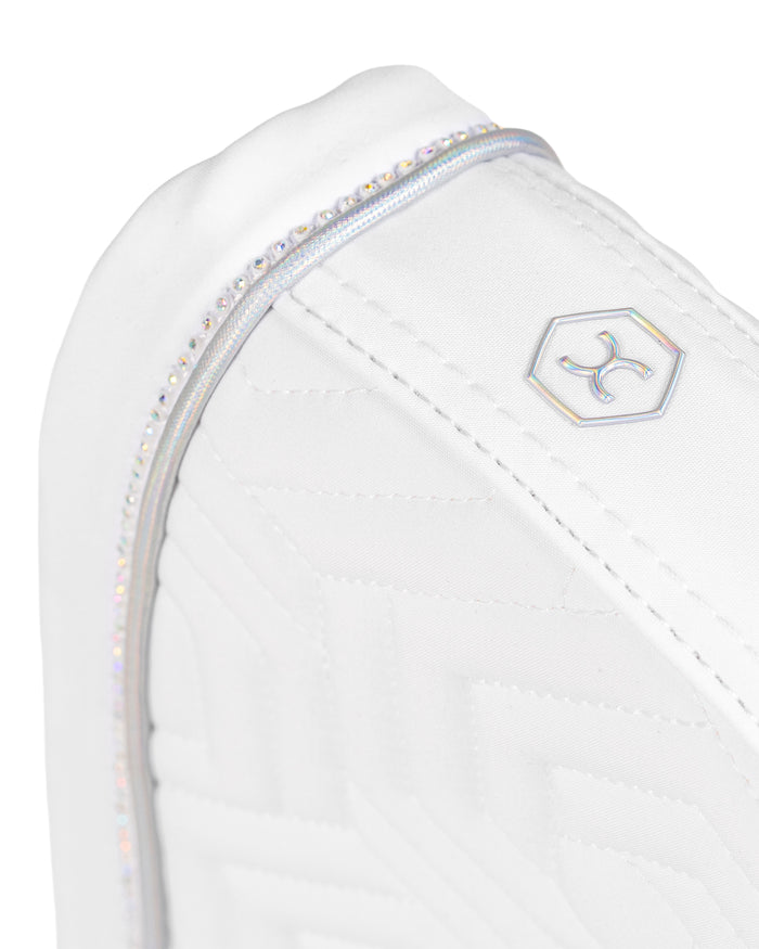 White Aurora Competition Saddle Pad – White