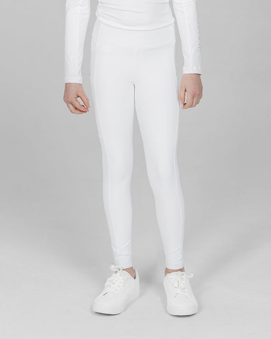 White Aurora Kids Competition Leggings