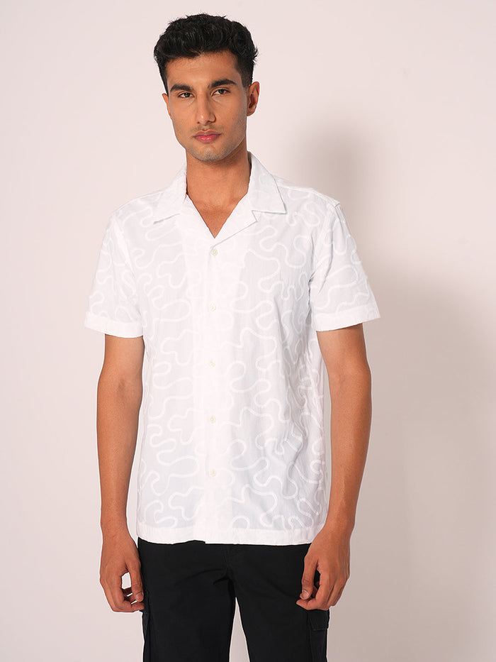 White Embroidered Organic Cotton Shirt