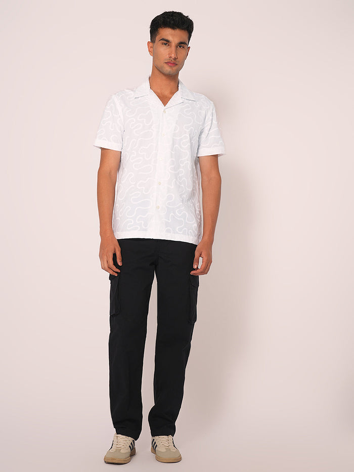 White Embroidered Organic Cotton Shirt
