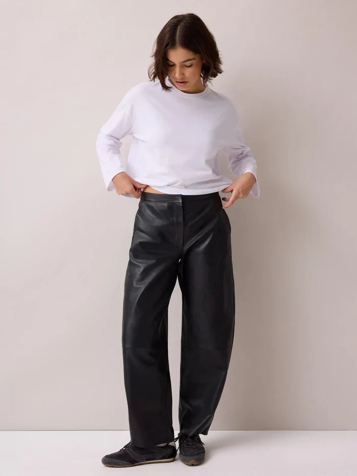 White Long-Sleeved Cotton T-Shirt