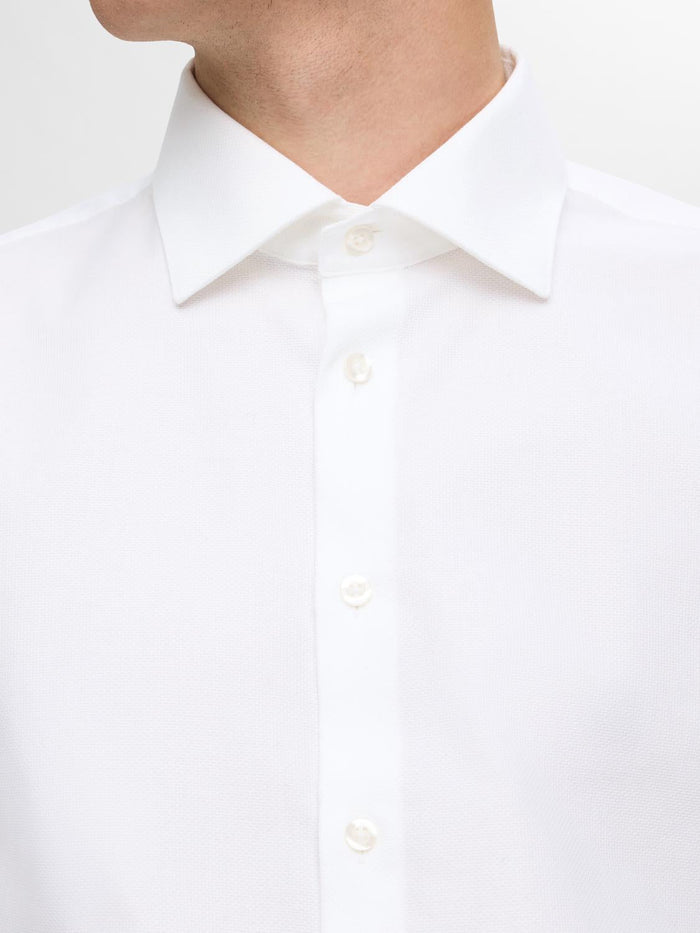 White Regular Fit Non-Iron Shirt