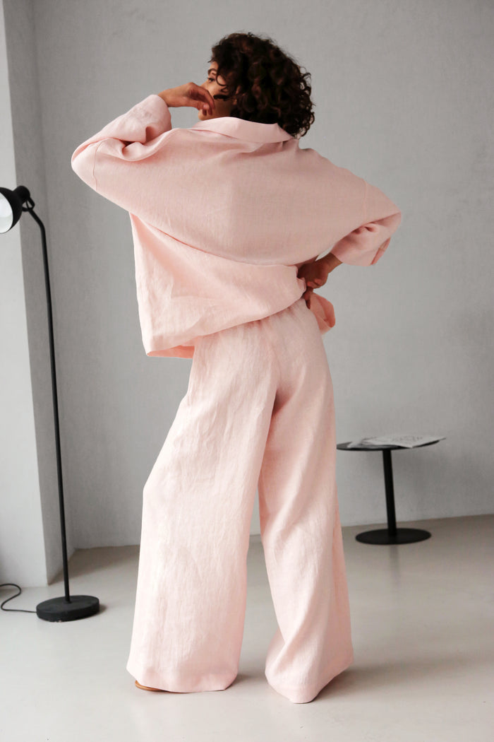 Women’s Linen Shirt FENNEL in Light pink