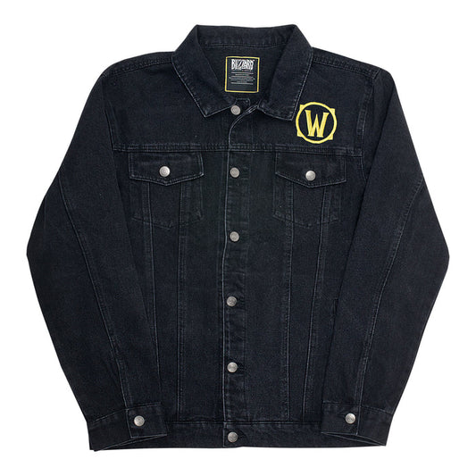 World of Warcraft Denim Black Jacket - Front View