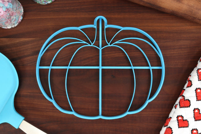 XL 8 Inch Pumpkin Cookie Cutter - Holiday Pumpkin - Halloween Thanksgiving Pumpkins - Large Cookies for Holiday Party