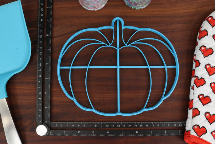 XL 8 Inch Pumpkin Cookie Cutter - Holiday Pumpkin - Halloween Thanksgiving Pumpkins - Large Cookies for Holiday Party