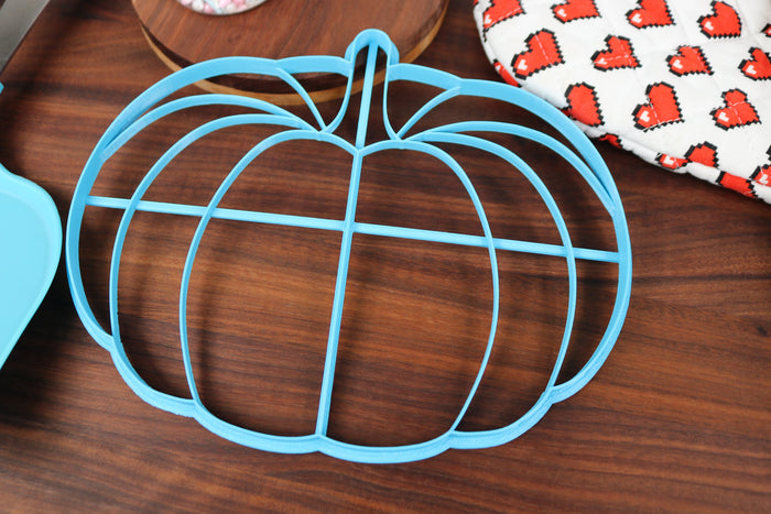 XL 8 Inch Pumpkin Cookie Cutter - Holiday Pumpkin - Halloween Thanksgiving Pumpkins - Large Cookies for Holiday Party