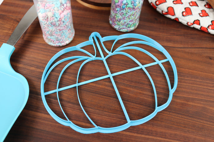 XL 8 Inch Pumpkin Cookie Cutter - Holiday Pumpkin - Halloween Thanksgiving Pumpkins - Large Cookies for Holiday Party