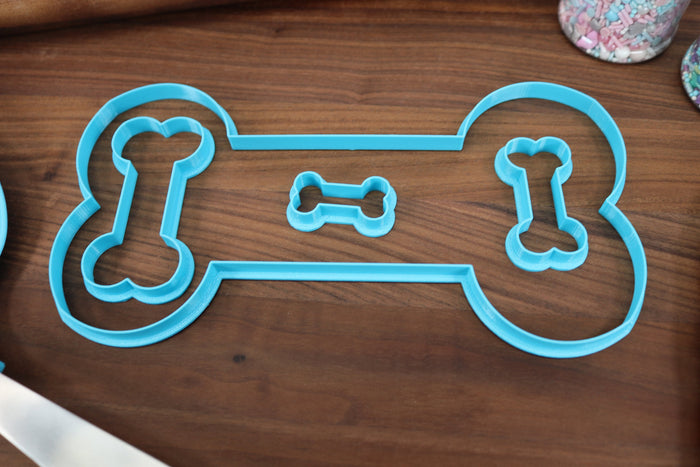 XL Dog Bone Cookie Cutters - 9in Through 1in - Concentric Cutter - All Sizes included - Decorative Fondant Cakes & Cookie Towers
