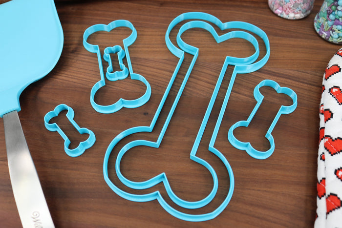 XL Dog Bone Cookie Cutters - 9in Through 1in - Concentric Cutter - All Sizes included - Decorative Fondant Cakes & Cookie Towers