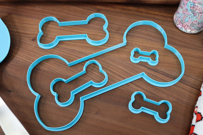 XL Dog Bone Cookie Cutters - 9in Through 1in - Concentric Cutter - All Sizes included - Decorative Fondant Cakes & Cookie Towers