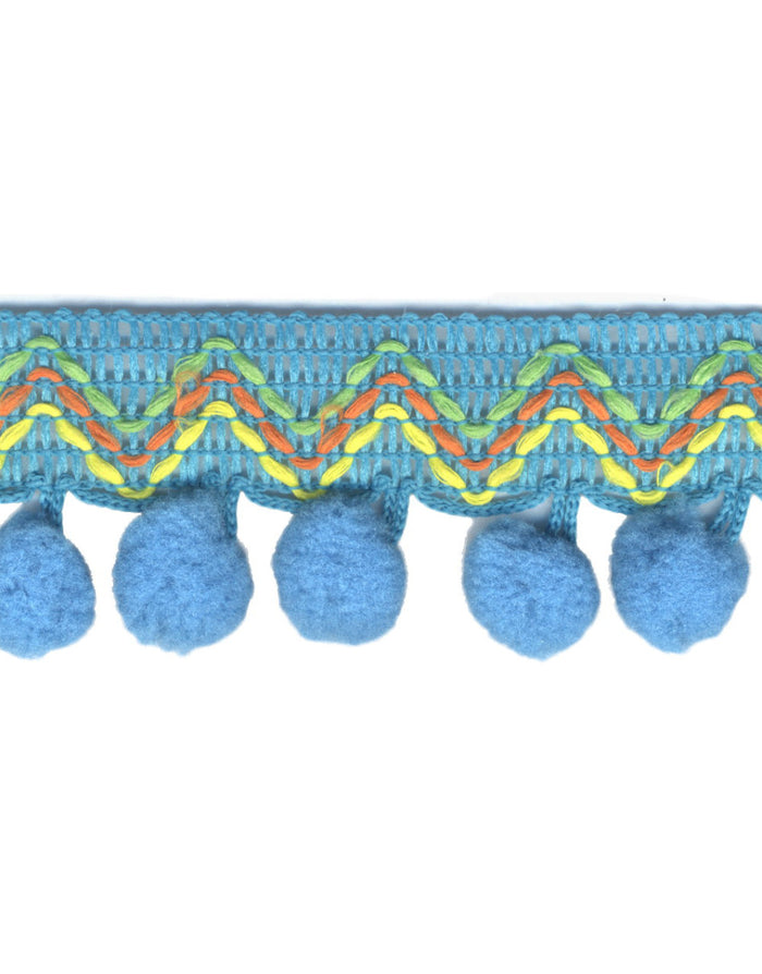 Zig Zag Pom Pom Trim, 35mm