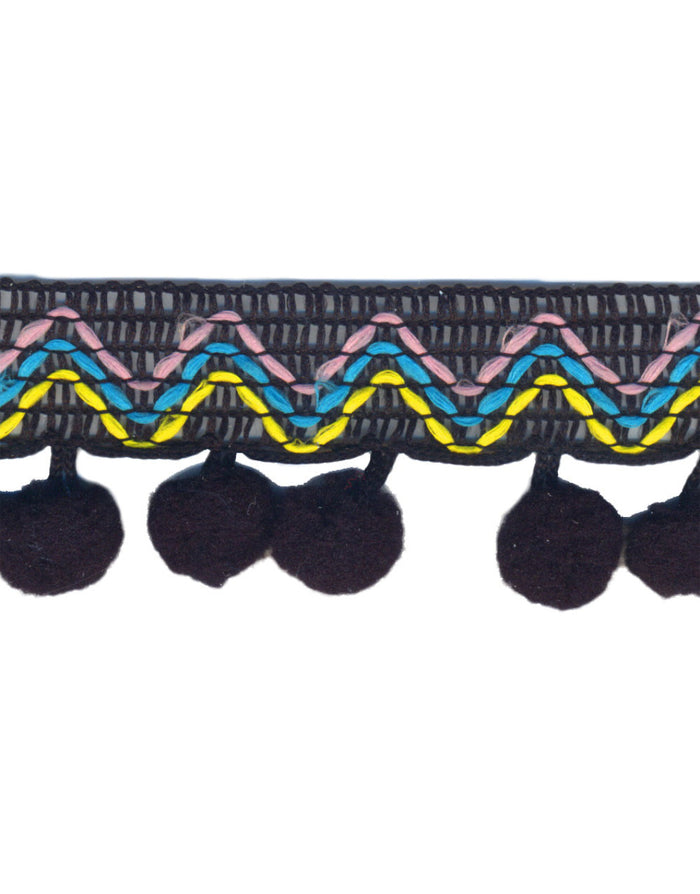 Zig Zag Pom Pom Trim, 35mm