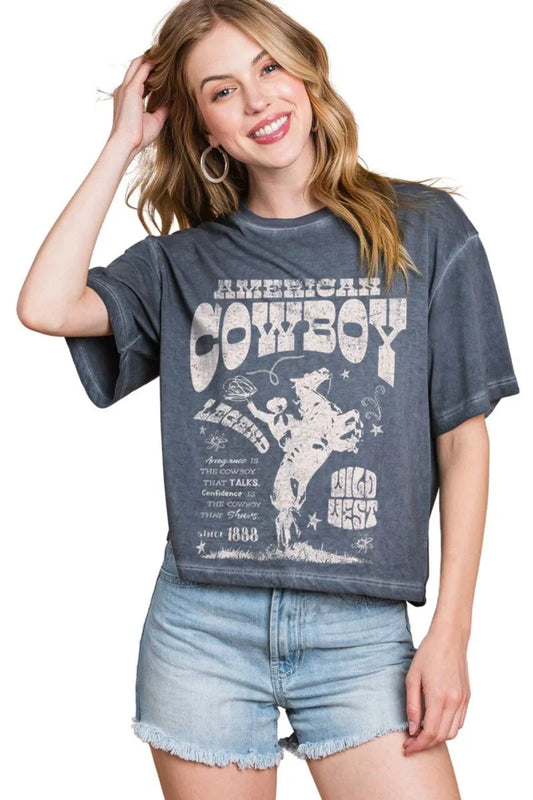Zutter American Cowboy Western Crop Tee